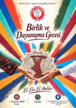 Britanya Alevi Federasyonu’ndan Birlik ve Dayanışma Gecesi: “El Ele, El Hakk’a”