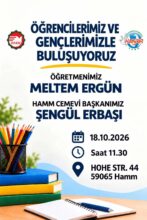 Hamm’da Öğrenciler ve Gençler Cemevlerinde Buluşacak