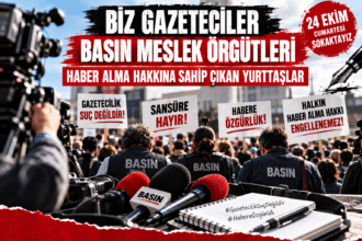 Basın Meslek Örgütlerinden 24 Ekim’de Ortak Eylem Çağrısı: “Sansüre Hayır, Habere Özgürlük!”