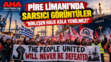 Yunanistan’ın Pire Limanı’nda Savaşa Karşı Büyük Eylem: “Birleşen Halk Asla Yenilmez!”