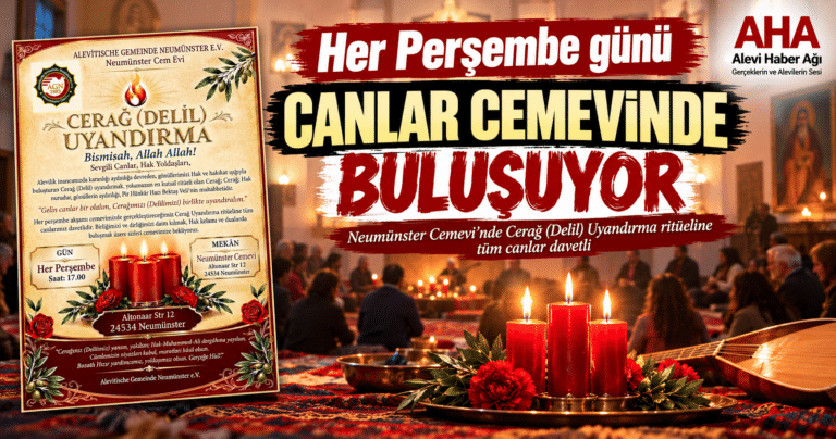 Neumünster Cemevi’nde Her Perşembe Canlar Bir Araya Geliyor: Çerağlar Hak ve Hakikat İçin Uyandırılıyor